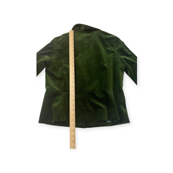 Chloe Velvet Cropped Blazer Green Cotton FR42 Made in France - Picture 11 of 15